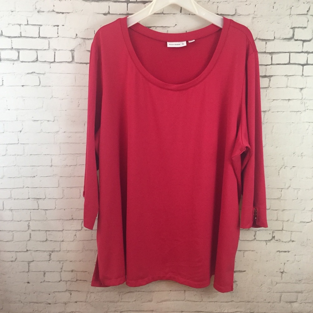 Susan Graver Red Tunic Top